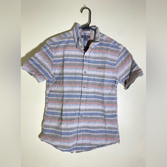 Eddie Bauer Stripe Knit Button-Down—Small - Picture 1 of 4